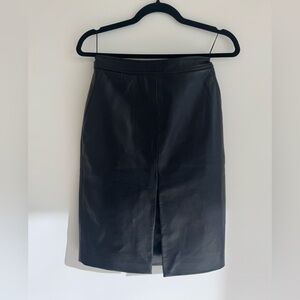 NWT Anine Bing Black Leather Pencil Skirt